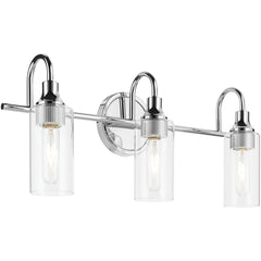 KICHLER Kichler Kich 55211CH Vanity Light 3 Light Chrome