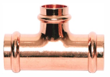 CELLO PRODUCTS Cello Products BPT-32-08-32 Reducing Copper Press Tee