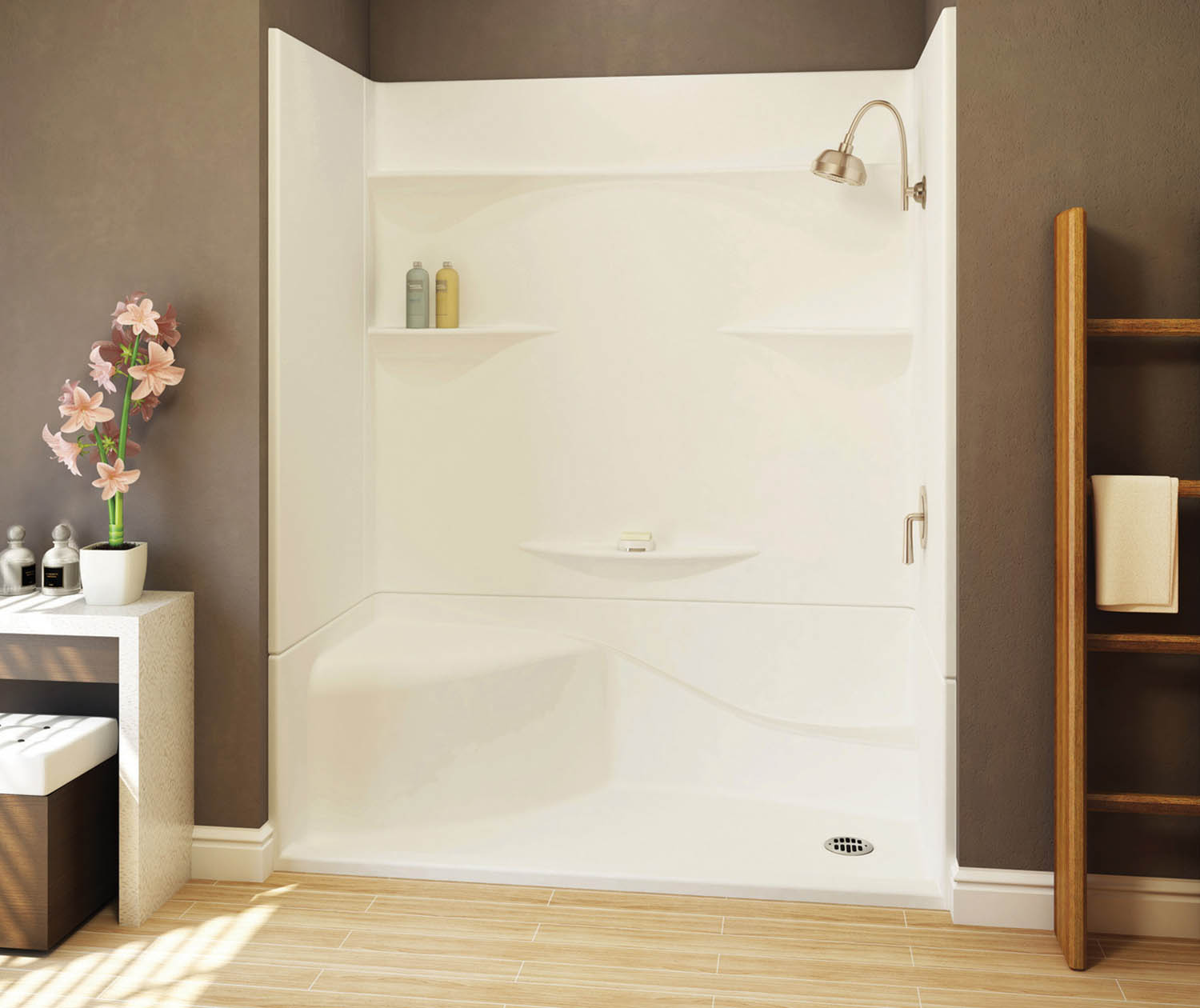 LASCO Lasco 160304PS 60x30 Alcove Shower Kit Four Piece White