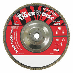 WEILER Weiler 50141 Type 27 Flap Disc 7 in 80 Grit Ceramic