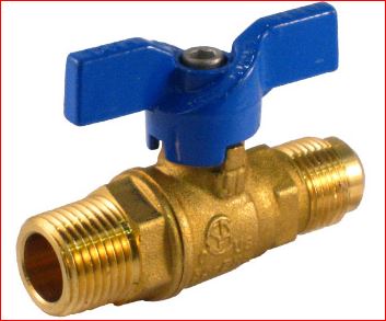 JOMAR Jomar T204 Mxfl 1/2 Ball Valve 1/2 in Flare X Mnpt Brass
