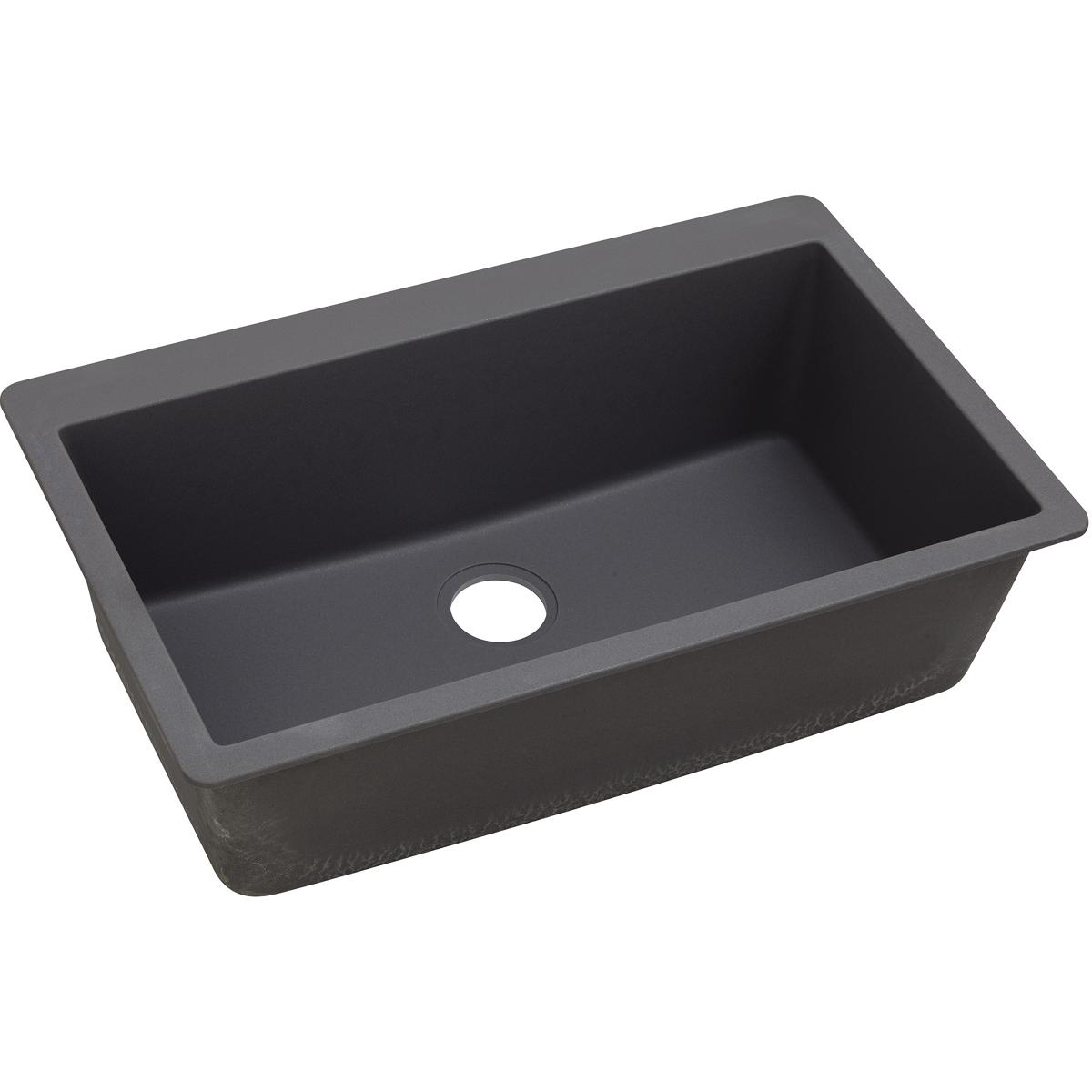 ELKAY Elkay elxr13322ch0 Drop-in Quartz Sink Charcoal
