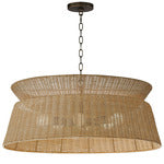 MAXIM Maxim 14416nadbz Tulum Chandelier Rattan Dark Bronze