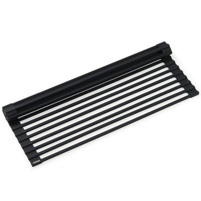 KRAUS Kraus krm-11bl Roll-up Dish Drying Rack Matte Black