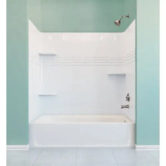 MUSTEE Mustee 680-32wht Topaz Alcove Tub Wall Kit 60x32 White