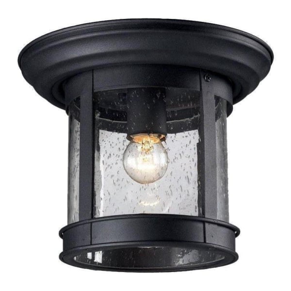 Z-LITE Z-lite 515f-bk Outdoor Flush Mount 1 Light Black