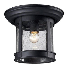 Z-LITE Z-lite 515f-bk Outdoor Flush Mount 1 Light Black