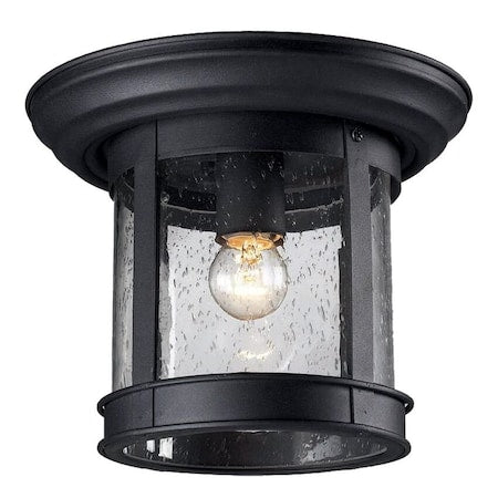 Z-LITE Z-lite 515f-bk Outdoor Flush Mount 1 Light Black