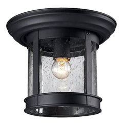 Z-LITE Z-lite 515f-bk Outdoor Flush Mount 1 Light Black