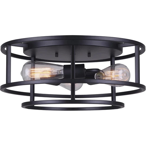 CANARM Canarm ifm757a16bk Madison 3 Light Flush Mount 16 Inches
