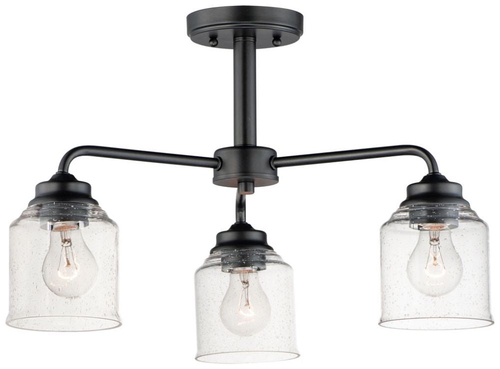 MAXIM Maxim 12260cdbk Acadia 3-light Semi-flush Chandelier