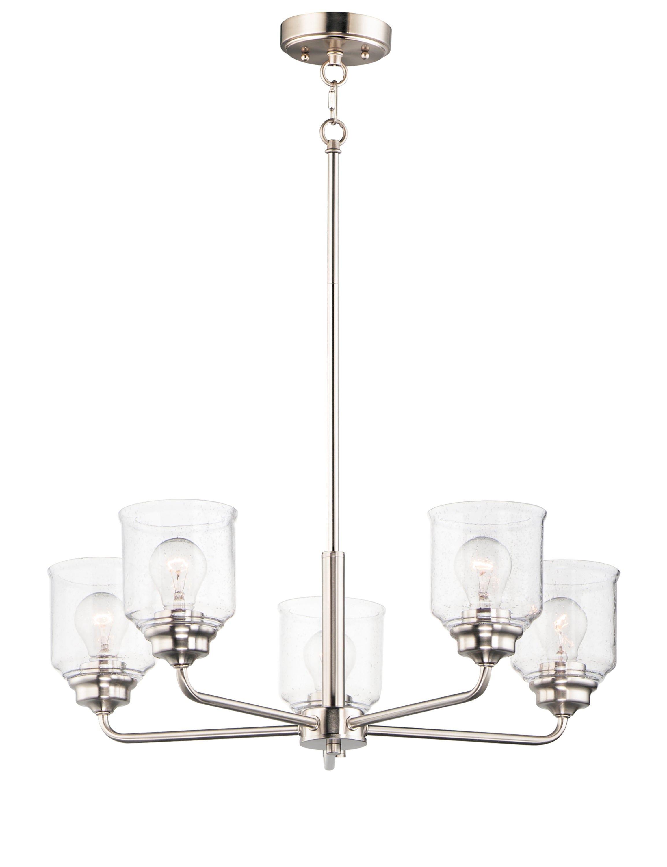 MAXIM Maxim 12266cdsn Satin Nickel Acadia 5-light Chandelier