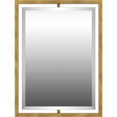 QUOIZEL Quoizel qr1857ws Beveled Wall Mirror 32x24 Weathered Brass