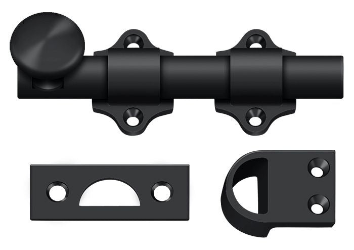 DELTANA Deltana DDB425U19 Dutch Door Bolt 4 Inch Black