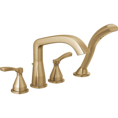 DELTA FAUCET Delta Faucet T4776-CZ-PR Stryke Deck Mounted Roman Tub Filler with Lever Handles and Built-In Diverter (3-Hole, 8-16 in Centers)