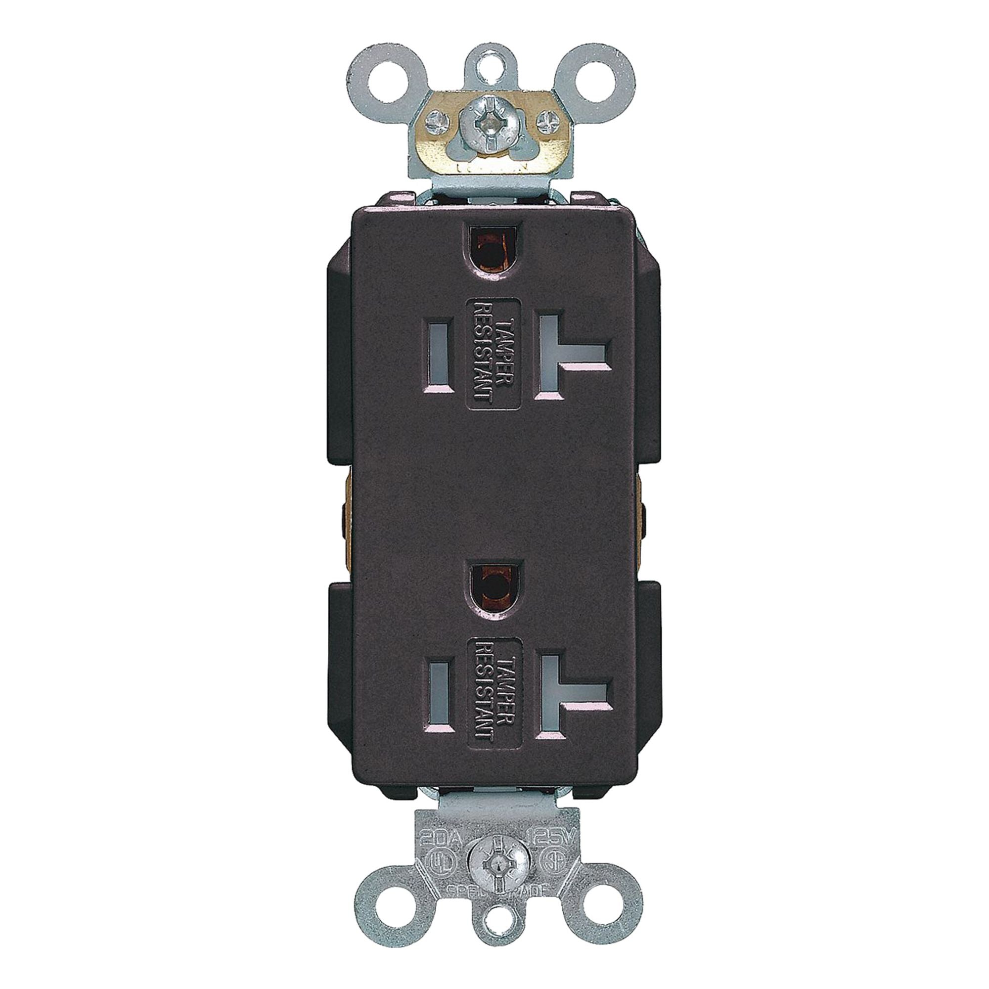 LEVITON Leviton TDR20-E Decora Plus Duplex Receptacle 20A 125V (46 H x 1.52 W x 1.14 D)