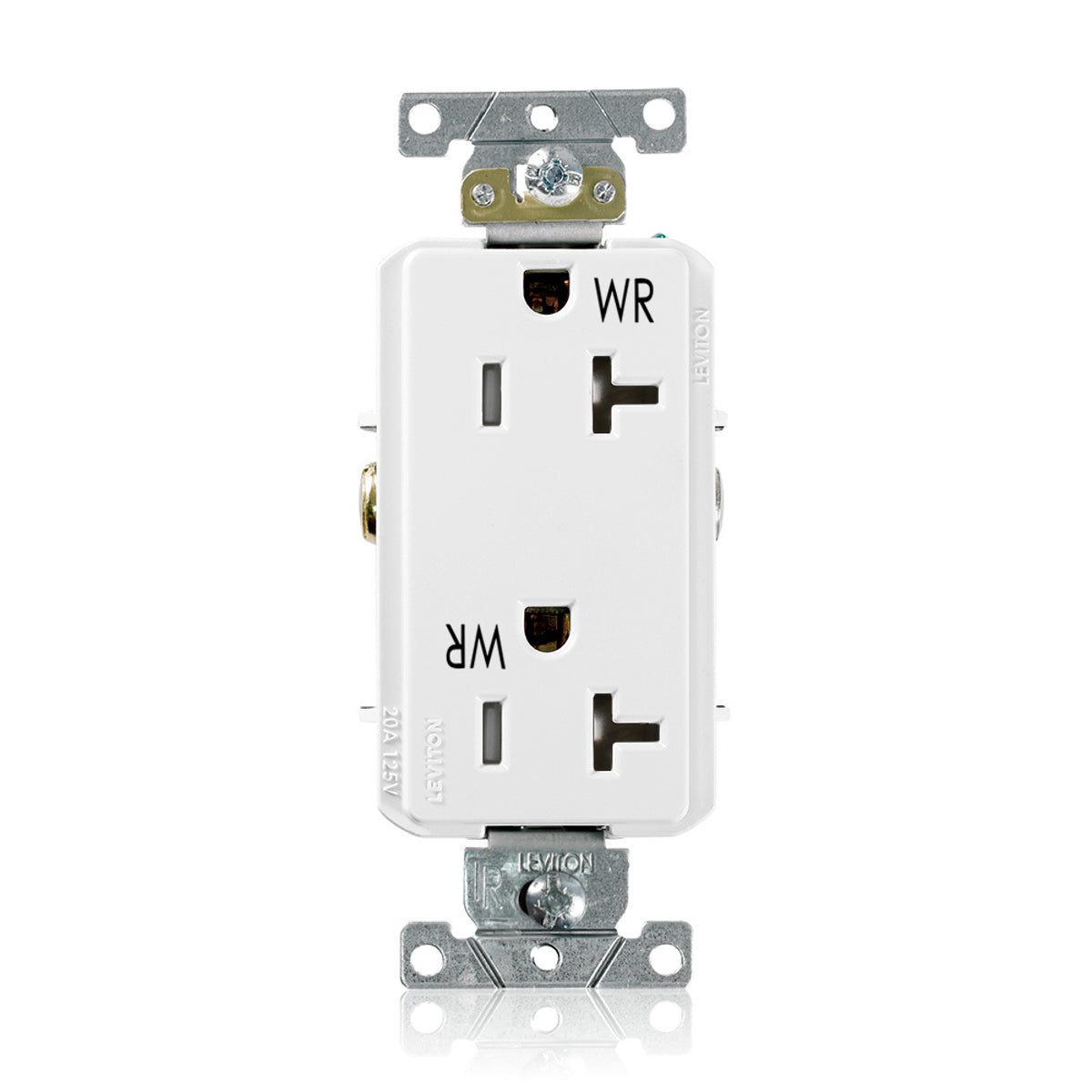 LEVITON Leviton WTD20-W Decora Plus Duplex Receptacle 20A 125V (Straight Blade NEMA 5-20R)