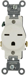 LEVITON Leviton 5029-W Narrow Body Single Receptacle 15 Amp 250 Volt (Single) 5651W