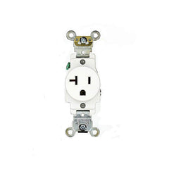 LEVITON Leviton 5361-W Single Receptacle Straight Blade 20 Amp 125 Volt (Single) RR201W