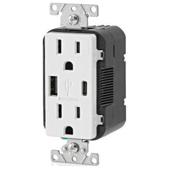LEVITON Leviton T5638-20W 18W USB Type A/Type-C Wall Outlet Charger 15A (Single) T5638-20W