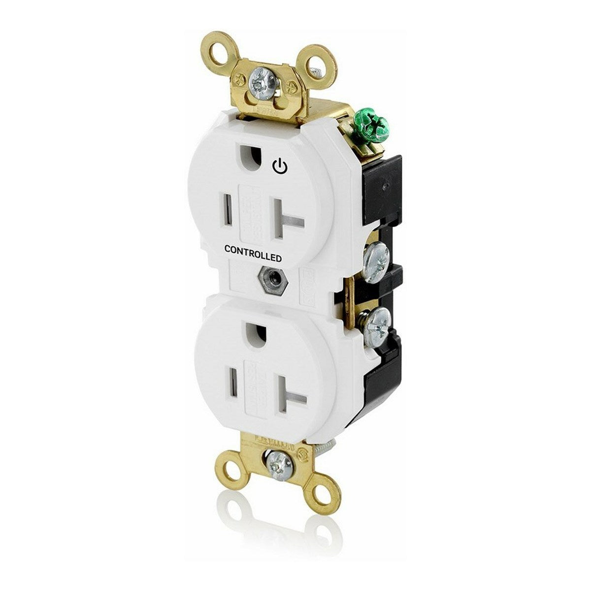 LEVITON Leviton 5362-1PW Duplex Receptacle 20A 125V (Contractor pack) BR20C1WHI