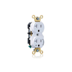LEVITON Leviton 5362-1PW Duplex Receptacle 20A 125V (Contractor pack) BR20C1WHI