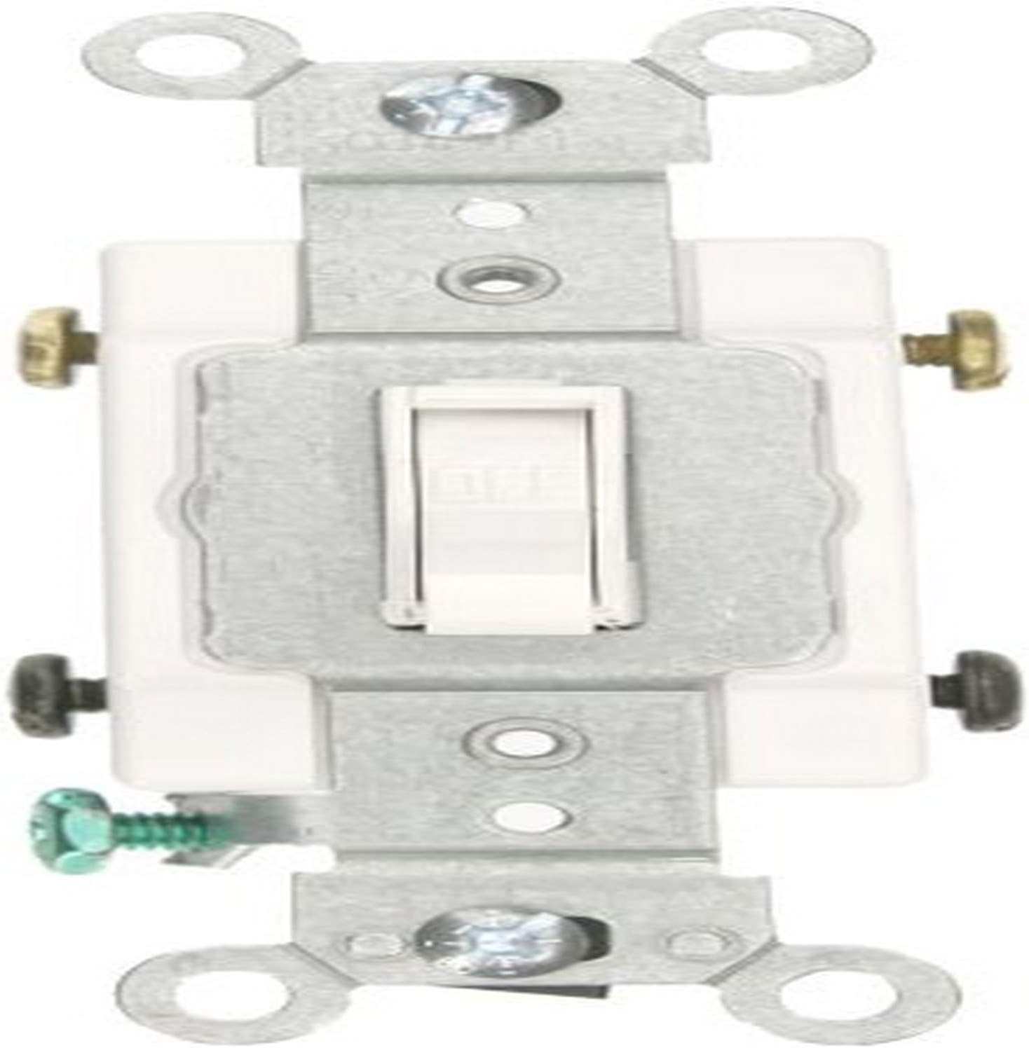 LEVITON Leviton 54502-2W Toggle framed double-pole AC quiet switch 15 Amp (1 Each)