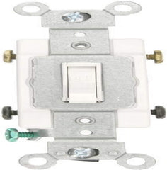LEVITON Leviton 54502-2W Toggle framed double-pole AC quiet switch 15 Amp (1 Each)