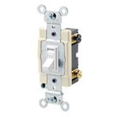 LEVITON Leviton 54502-2W Toggle framed double-pole AC quiet switch 15 Amp (1 Each)