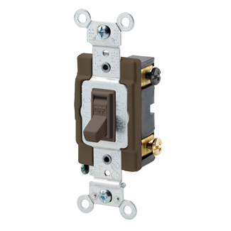 LEVITON Leviton 54502-2W Toggle framed double-pole AC quiet switch 15 Amp (1 Each)