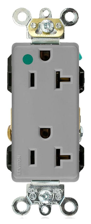 LEVITON Leviton 16362-HGG Decora Plus Duplex Receptacle 20 A 125 V (Each)