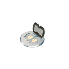 ARLINGTON Arlington FLBAFR101NL Round Metallic Adjustable Floor Box 1-Gang (5.75 in)