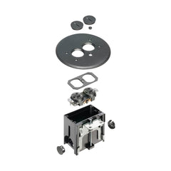 ARLINGTON Arlington FLBAR101BL Round Non-Metallic Adjustable Floor Box 1-Gang (18.3 cu-in)