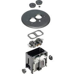 ARLINGTON Arlington FLBAR101BL Round Non-Metallic Adjustable Floor Box 1-Gang (18.3 cu-in)