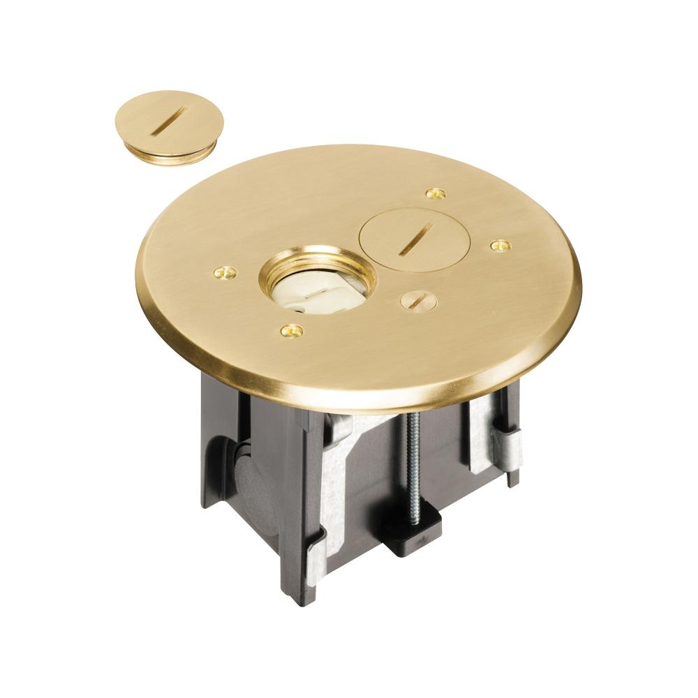 ARLINGTON Arlington FLBAR101MB Adjustable Floor Box 1-Gang (5.8 in Dia x 4.031 in)