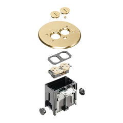 ARLINGTON Arlington FLBAR101MB Adjustable Floor Box 1-Gang (5.8 in Dia x 4.031 in)