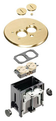 ARLINGTON Arlington FLBAR101MB Adjustable Floor Box 1-Gang (5.8 in Dia x 4.031 in)
