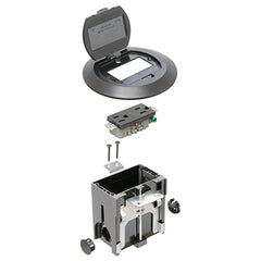 ARLINGTON Arlington FLBAFR101BL Non-Metallic Adjustable Floor Box 1-Gang (5.75 x 5.75 x 3.681 in)