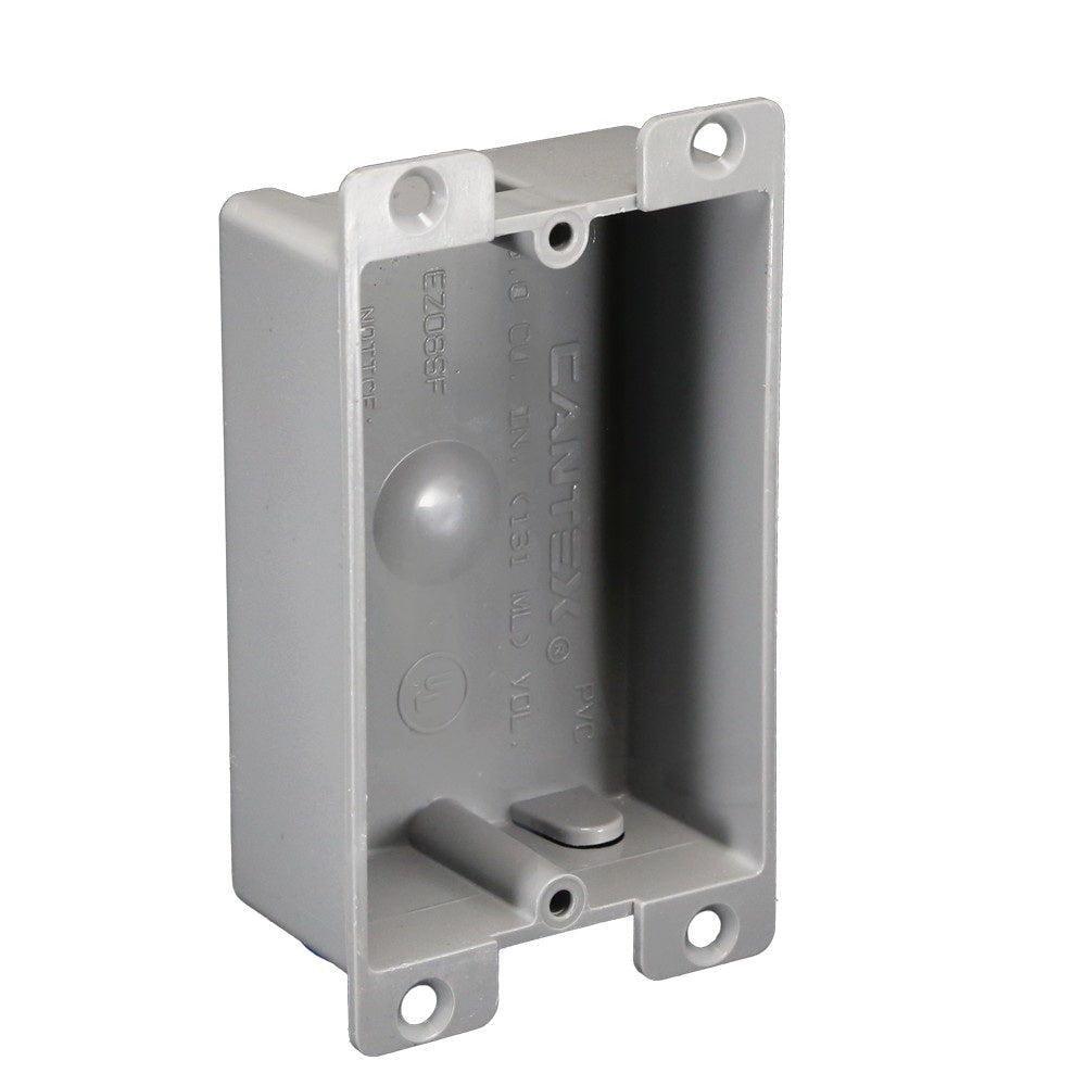 CANTEX Cantex EZ08SF 1-Gang Shallow Outlet Box 8 cu-in 1-1/4 in Depth