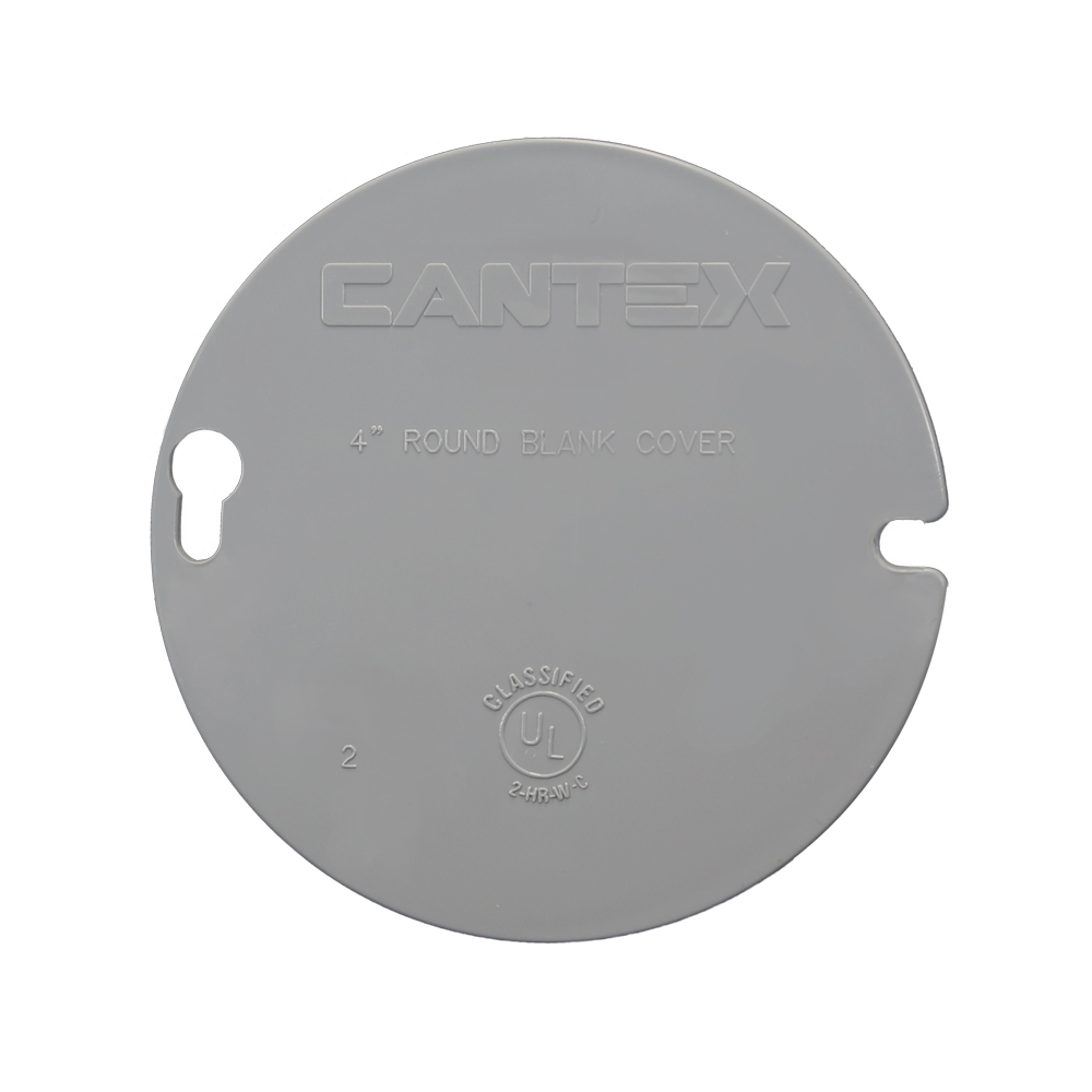 CANTEX Cantex EZYKL 4 in round blank cover (1 each)