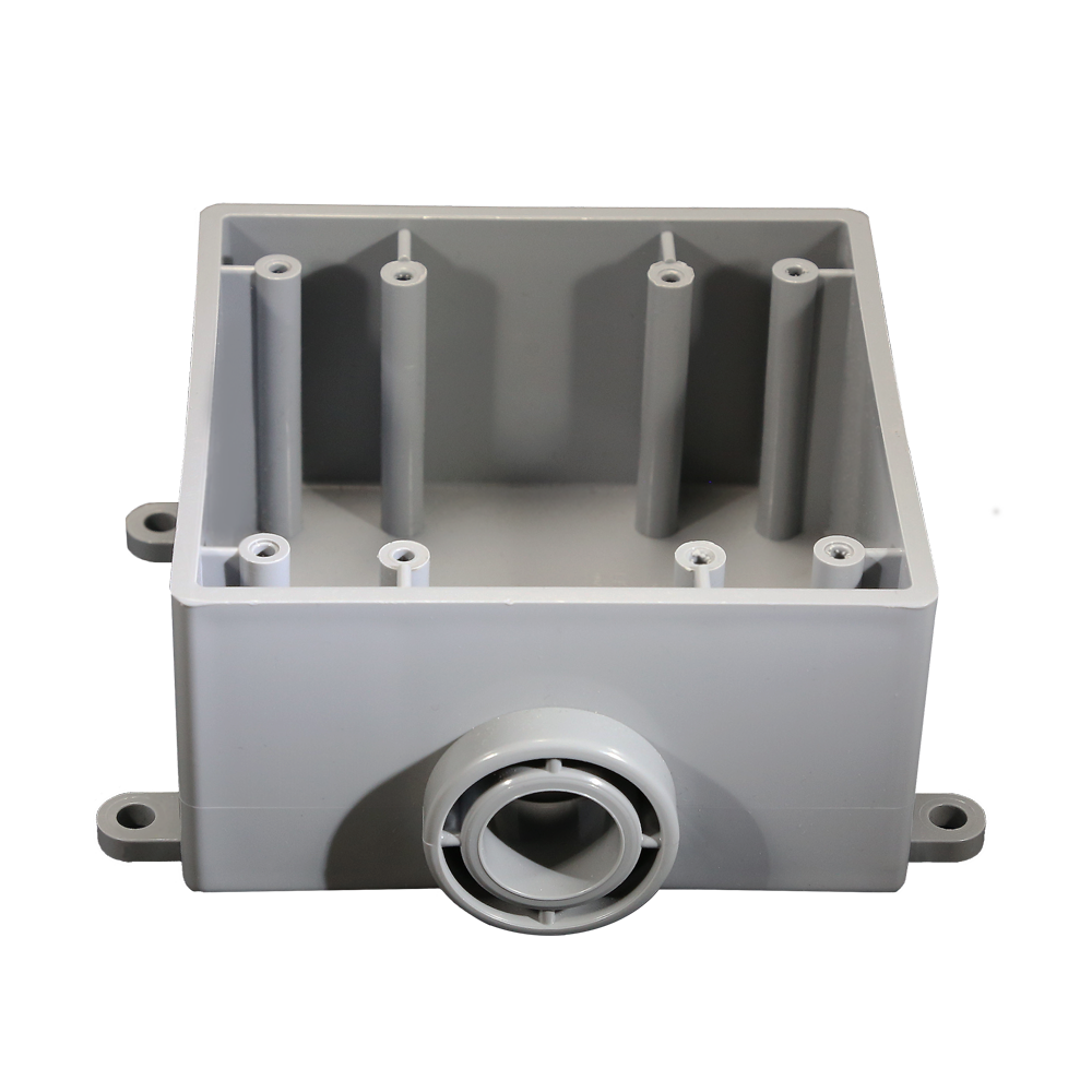 CANTEX Cantex 5133380 Weatherproof Box, 2 Gang, 1/2 in Hub, PVC (One Size)