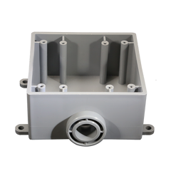 CANTEX Cantex 5133380 Weatherproof Box, 2 Gang, 1/2 in Hub, PVC (One Size)