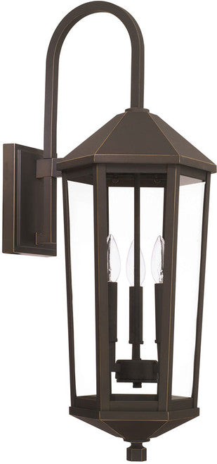 CAPITAL LIGHTING Capital Lighting 926931OZ Ellsworth 60W 3-Light Outdoor Wall Lantern 10 in W x 28.75 in H C926931OZ