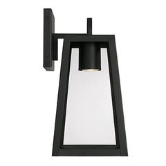 CAPITAL LIGHTING Capital Lighting 943711BK-GL Leighton One Light Outdoor Wall Lantern 7W (8 inches W x 16 inches H) 943711BK-GL