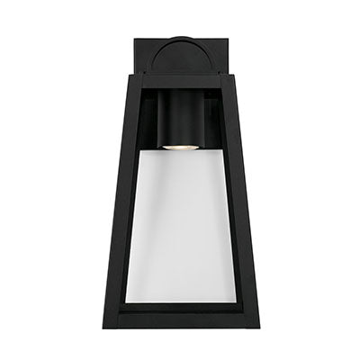 CAPITAL LIGHTING Capital Lighting 943711BK-GL Leighton One Light Outdoor Wall Lantern 7W (8 inches W x 16 inches H) 943711BK-GL
