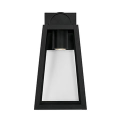CAPITAL LIGHTING Capital Lighting 943711BK-GL Leighton One Light Outdoor Wall Lantern 7W (8 inches W x 16 inches H) 943711BK-GL