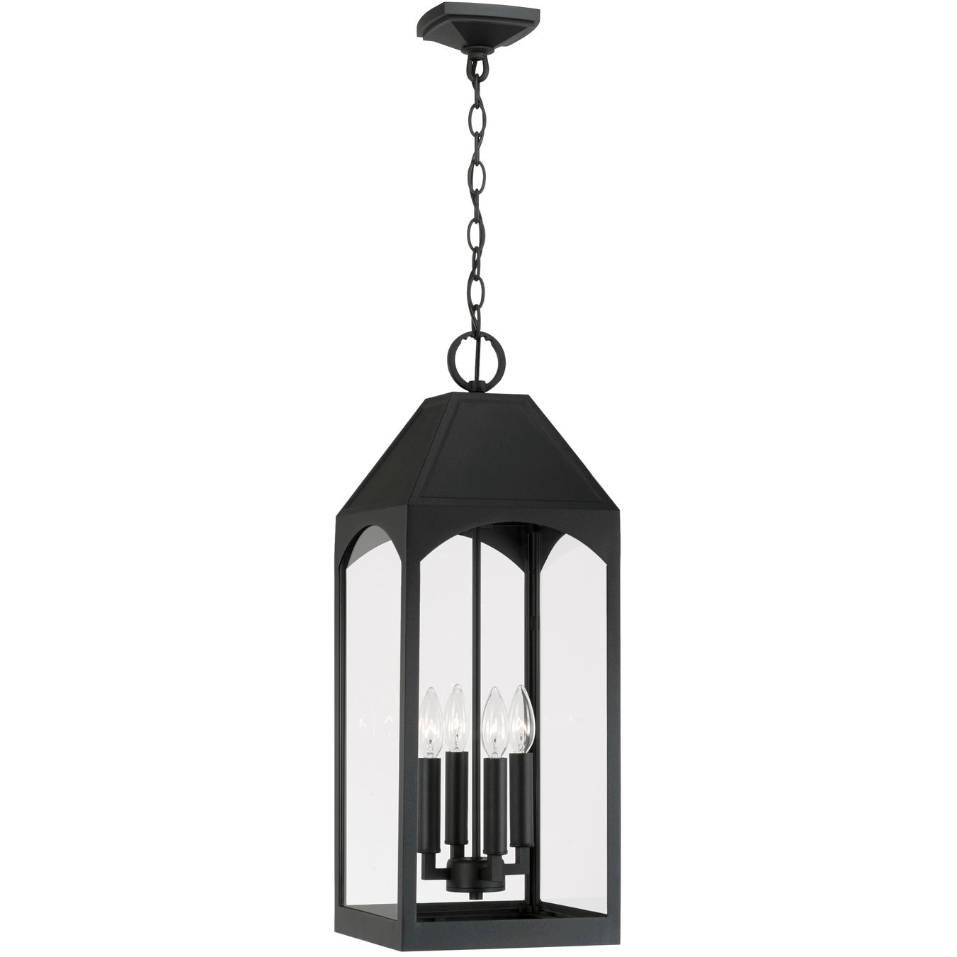CAPITAL LIGHTING Capital Lighting 946342BK Burton Hanging Lantern 240W (9.75 inchesW x 26.5 inchesH) 946342BK