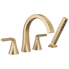 DELTA FAUCET Delta Faucet T4762-CZ Lineax Roman Tub Trim with Hand Shower 4-Hole 8-16 Inch