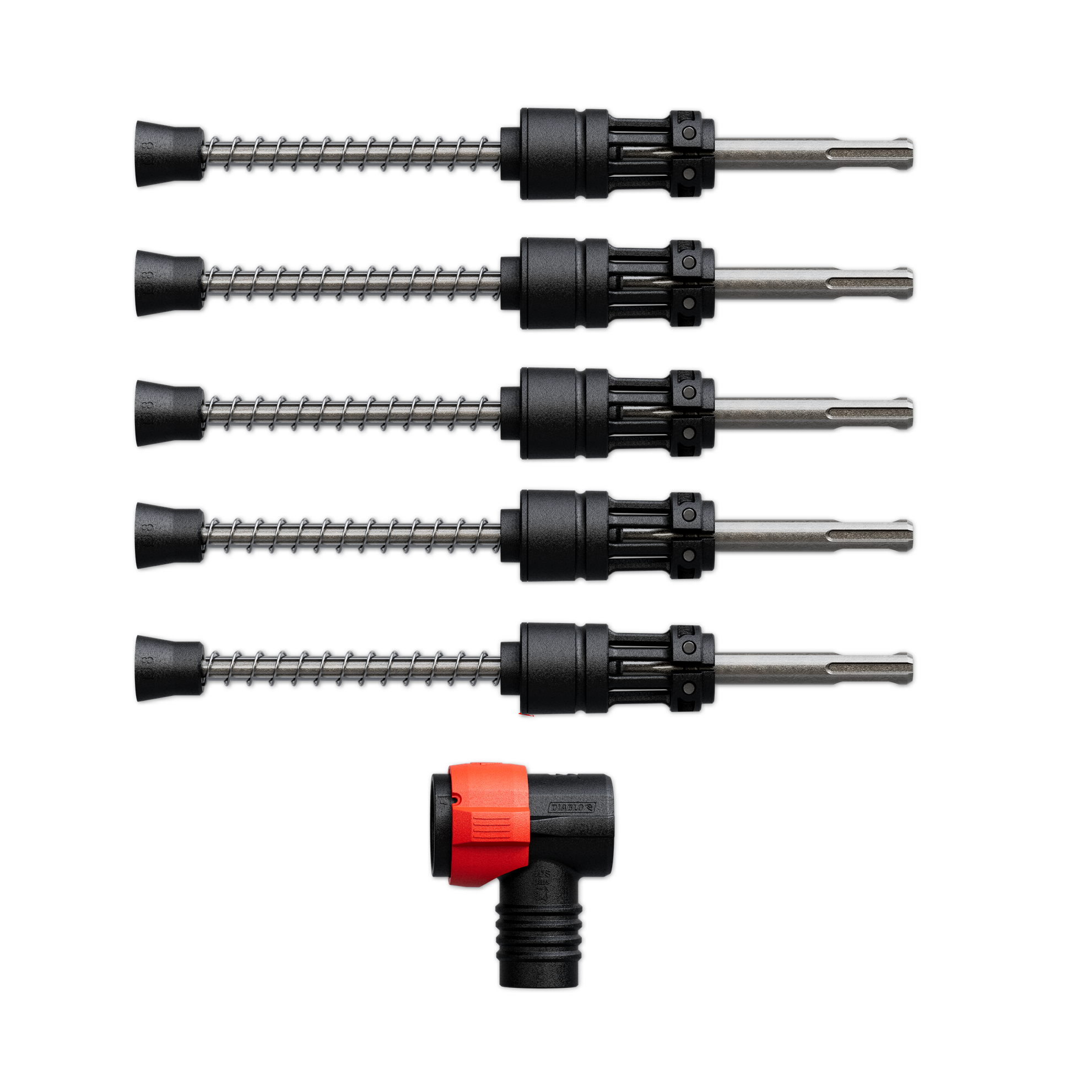 DIABLO Diablo DMAPLA4420-S6 Amped Rebar Demon SDS-Plus 4-Cutter Full Carbide Head Dust Extraction Hammer Drill Bit 3/8 in x 4 in x 9 in FRDMAPLA4420-S6