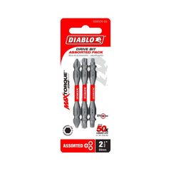 DIABLO Diablo DDEV25-S3 2-1/2 in double-ended Phillips square Torx drive bit assorted pack (3-piece) DDEV25-S3
